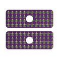 thumbnail image 7 of Yayeee Faucet Mat for Kitchen Sink 14.7" Diatomite Long Splash Guard Pad, Gold and Green Floral Pattern, 2 Pack, 7 of 7