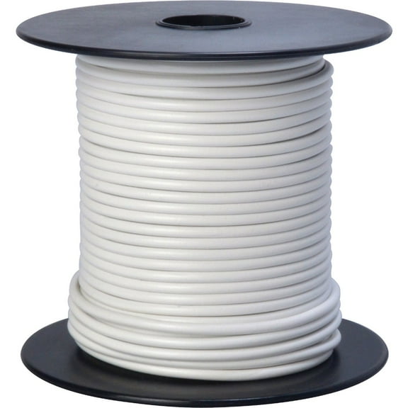 SouthWire Corp. 55667923; Primary Wire, White PVC, 16-Ga. Stranded Copper, Sold In Store by the Foot 55667923
