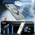 thumbnail image 3 of ELEHOLD Case for iPhone XS/X, Military-Grade Drop Protection Magnetic Phone Case with 360° Rotating Ring Stand,Gray, 3 of 6