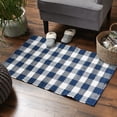 thumbnail image 3 of DII Navy & Cream Buffalo Check Rag Rug, 24" x 36", 3 of 3
