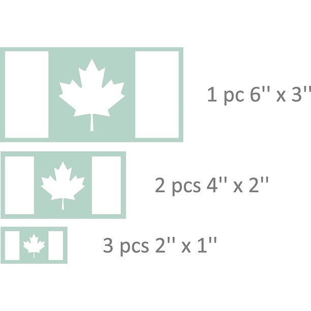 Wavy Canadian Flag Car/Hard Hat Sticker/Decal (2 Flags per Card Wavy Canadian Flag Car/Hard Hat Sticker/Decal (2 Flags per Card