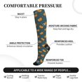 thumbnail image 3 of Lsque Hot Dog 6 Pattern Sport Compression Socks for Men & Women 15-20 mmHg Knee High Nurse Pregnant Running Medical and Travel Athletic, 3 of 6