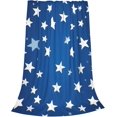 thumbnail image 2 of Manta de estrellas con fondo azul y estrellas blancas, manta de noche, manta patriótica de 40 x 30 pulgadas, 2 of 8