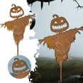 thumbnail image 2 of Cartel metálico único para jardín con ranura para tarjetas, ideal para decorar fiestas al aire libre en Halloween., 2 of 6