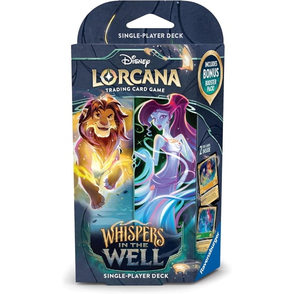 Ravensburger Disney Lorcana Trading Card Game for Adults and Kids Age 8 Years Up - Starter Deck (Amber & Emerald) - Set 10: Whispers in the Well