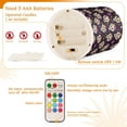 thumbnail image 5 of Yayeee Flameless Candles with Remote Flickering Battery Operated Multi Color Changing, Purple Floral Skull Pattern, 5 of 7