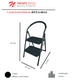 thumbnail image 4 of Escalera De Acero Tubular Plegable Con 2 Niveles Negra Namaro Design, 4 of 5