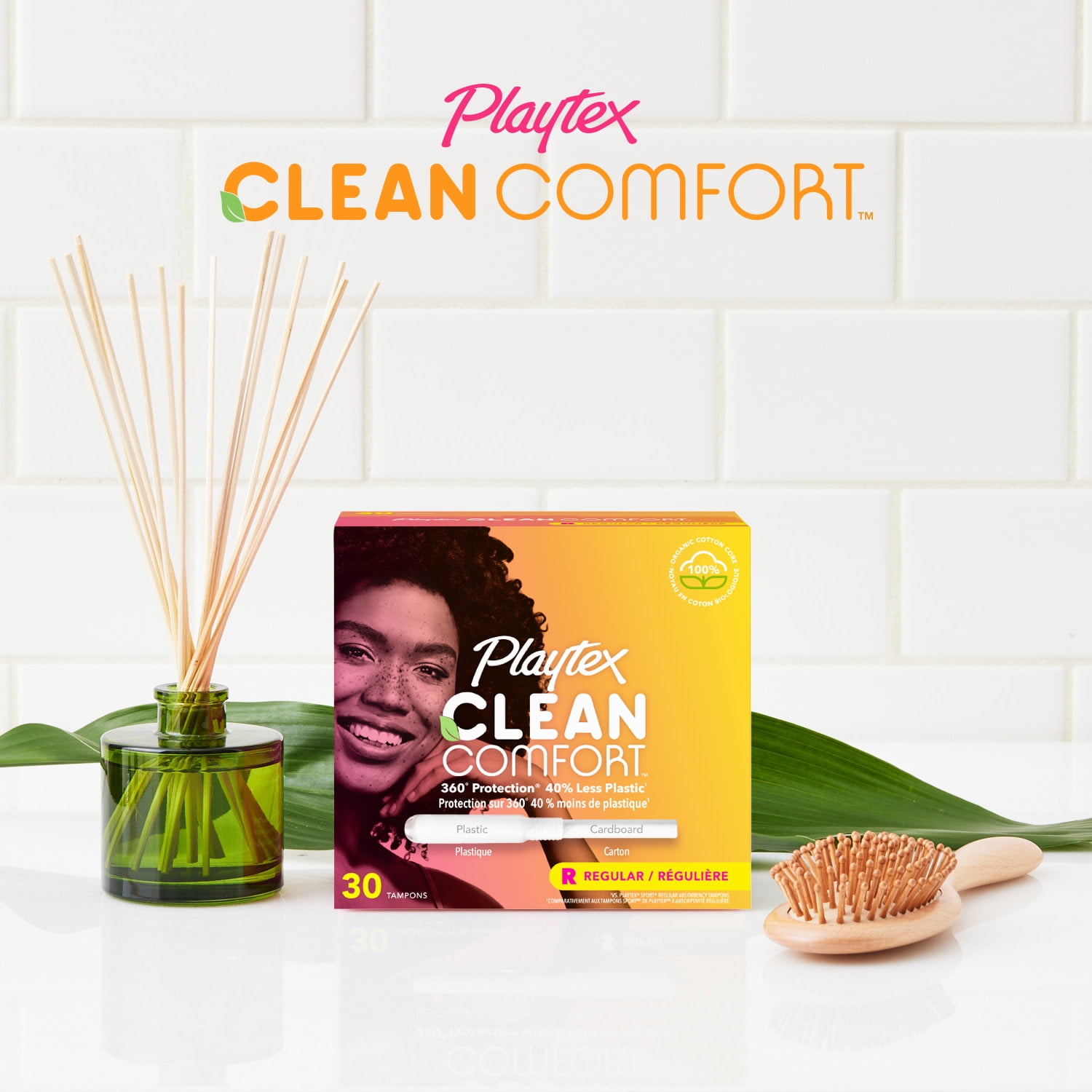 Playtex Clean Comfort Tampons, Regular Absorbency, 30 Count