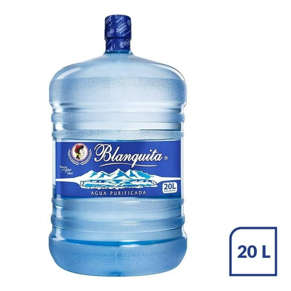 Agua Blanquita únicamente envase 20 l