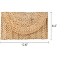 thumbnail image 2 of Kukuzhu Straw Clutch Purses for Women Summer Beach Bags Envelope Woven Clutch Handbags, 2 of 8