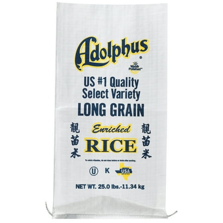 Adolphus Long Grain Enriched Rice 25 Lb Bag