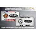 thumbnail image 4 of [Officially Licensed USMC Product] - Marine Corps Semper Fidelis 4-Hole Patriotic Stainless Steel Metal License Plate with Chrome Emblem – Durable Military Tribute Auto Tag for Veterans & Supporters, 4 of 4