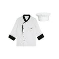 thumbnail image 3 of Aislor Unisex Chef Coat Men's Long Sleeve Chef Jacket with Chef Hat Restaurant Kitchen Cooking Chef Top Uniform White 3XL, 3 of 7