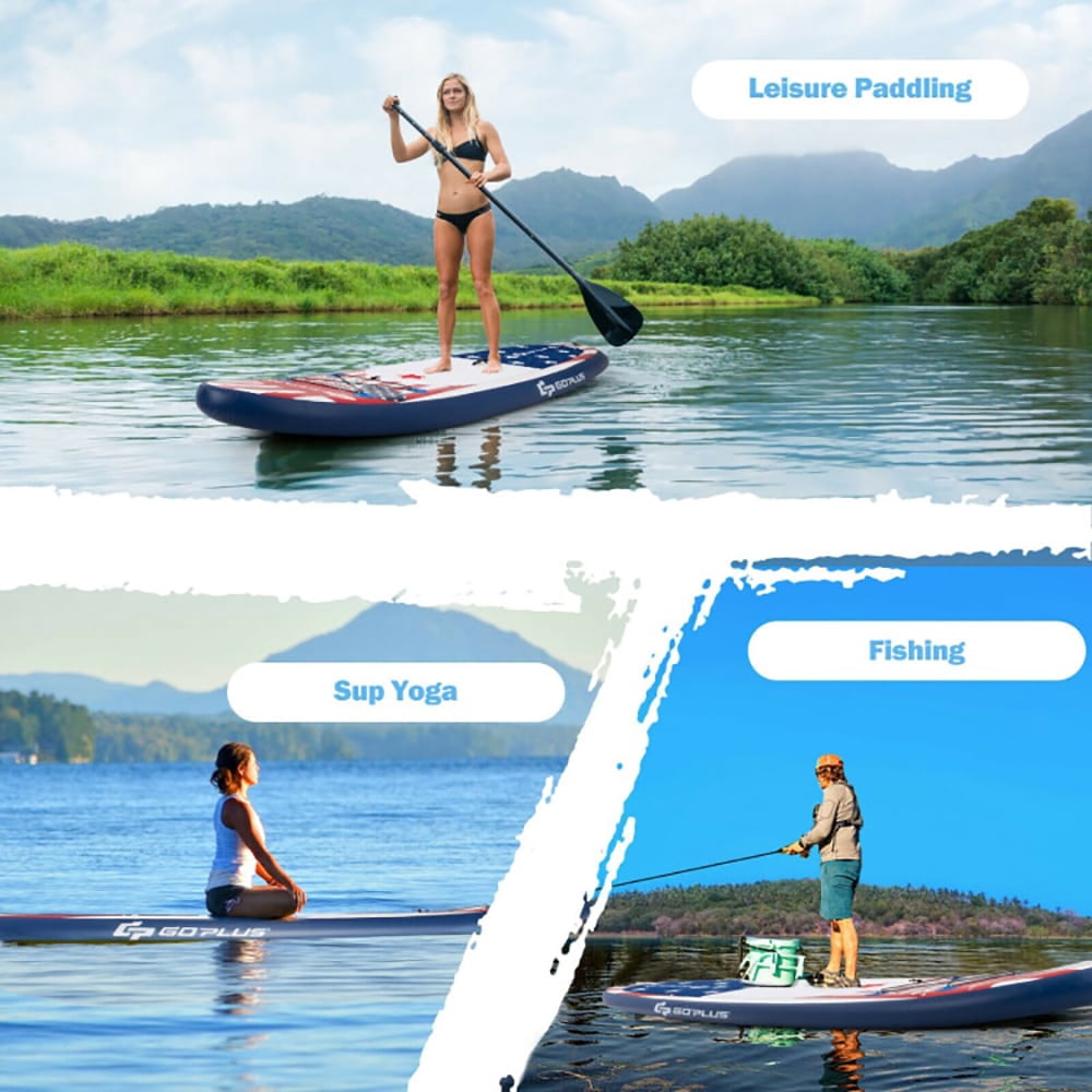 Aimee Lii 11 Feet Inflatable Stand up Paddle Board with 3 Fins Thruster, Outdoor Exercise for Sports Lovers