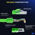 thumbnail image 6 of Maximm Cat 6 Ethernet Cable 12 ft (12-Pack) - High-Speed LAN Cable, Internet Cable, Patch Cable, and Network Cable - UTP, 10Gbps, 550MHz Ethernet Cord - Green, 6 of 8