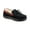 Black, variant on Totes Mens Faux Suede Slip On Loafer Slippers