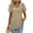 Khaki^, variant on Jjayotai Womens Plus-Size Tunics, Short Sleeve Tops, V Neck Eyelet Shirts, Summer Outfits for Women, Women's Going Out Blouses Hot Pink^ S