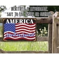 thumbnail image 4 of America Love It Or Leave It Sign - Vintage American Flag Home Decor, Patriotic Display and Independence Day Decoration, July 4th Americana Gift, 12x18 Use Indoors or Outdoors Durable Rustic Metal Sign, 4 of 15