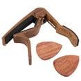 thumbnail image 3 of Clip Acústico De Guitarra, Cejilla De Guitarra Cómoda De Madera Maciza Para Ukelele Para Bajo Para Violín, 3 of 8