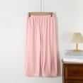 thumbnail image 6 of Womens Wide Leg Capri Pants Cotton Loose Fit Baggy Pants Summer Casual Elastic Waist Straight Lounge Pajama Pants, 6 of 6