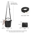 thumbnail image 3 of FALAN MULE Small Crossbody Bag for Women Vegan Leather Mini Bucket Handbags Shoulder Purse, 3 of 6