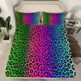thumbnail image 2 of Castle Fairy Gradient Leopard Print Full Size Sheets 4-Piece for Kids Teens,Animal Cheetah Print Breathable Bed Sheets,Vintage Abstract Ombre Lightweight Sheet Sets,Ultra Soft Home Decor, 2 of 7
