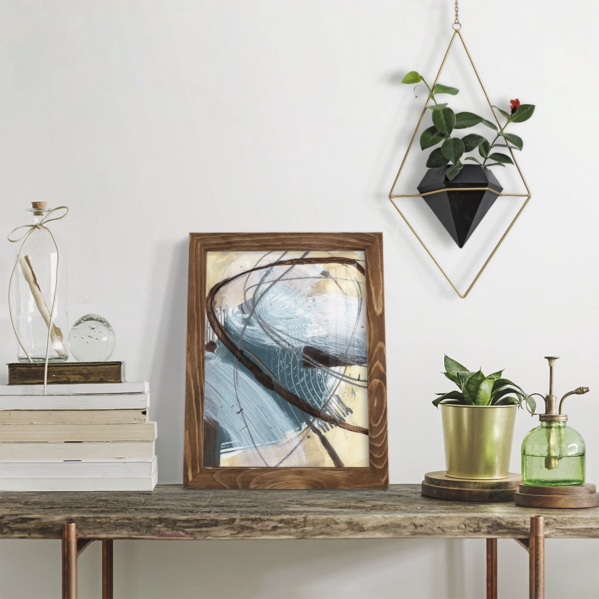 Winding Around II - Framed Print w/glass - Walnut