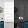 thumbnail image 2 of Yoolax Motorized Shangri-la Sheer Shade Remote Control Wireless Battery Rechargeable Window Blinds for Privacy(60% Shading Texture White,40"W x 72"H), 2 of 6
