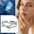 thumbnail image 2 of Bague en Argent Simple Tempérament Bague de Mode Féminine Bague de Personnalité Bijou à Main Simple Dames, 2 of 5
