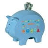 Personalized Blue Piggy Bank - Monsters