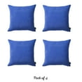 thumbnail image 2 of Farmhouse Set of 4 Decorative Throw Pillow Solid Color 20" x 20" Sapphire Blue Square for Couch, Bedding, 2 of 4