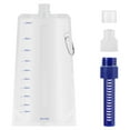 thumbnail image 1 of 1000ml Ultralight Collapsible Water Bottle with Filter Portable Water Filter Hydration Bladder Flask for Camping, 1 of 8