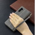 thumbnail image 3 of Galaxy Note 10 Wallet Case, Allytech Folio Flip Kickstand PU Leather Slim Fit Lightweight Magnetic Closure Cards Pouch Shockproof Detechable Wrist Strap Cases Covers for Samsung Galaxy Note 10,Gray, 3 of 9