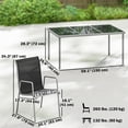 thumbnail image 3 of Outsunny 7 Piece Garden Dining Set with 6 Stackable Chairs, Silver and Black, 3 of 10