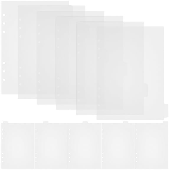 HOMEMAXS 11 Pcs Binder Dividers With Tabs Clear Binder Dividers Plastic Binder Dividers For 6 Ring Binder