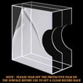 thumbnail image 3 of Acrylic Vinyl Record Holder Clear Acrylic Vinyl Storage Double Grid Crate Album Storage Holds up to 35-40 Records, 13.8 x 13 x 6.3 Inches for Home, Music Hall, 3 of 7