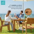 thumbnail image 6 of Wingyz Outdoor Patio Furniture Set, All Weather Plastic Dining Table 1PC, Wood Color, 6 of 8