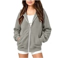 thumbnail image 2 of Girls Hoodies Sweatshirt Casual Long Sleeve Hooded Outwear Jackets with Pockets, 2 of 8