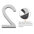 thumbnail image 4 of Unique Bargains 3 Inch House Numbers 3D Number Mirror Wall Stickers Self-Adhesive for DIY Home Decoration Black Number 2, 4 of 5