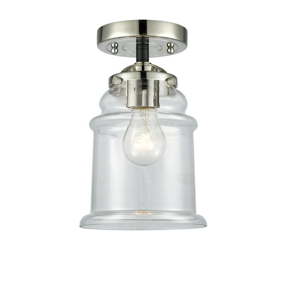Innovations Lighting 284-1C-BPN-G182 Canton 6" Wide Semi-Flush Ceiling Fixture - Black