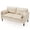 Beige, variant on BUPPLEE 57.9 Inch Fabric Two-Seat Loveseat Sofa with Two Throw Cushions and Dual Side Storage Pockets for Apartment Living Spaces
