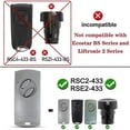 thumbnail image 3 of Garage Door Opener for ECOSTAR RSC2 RSE2 433MHz Remote Control, 3 of 5