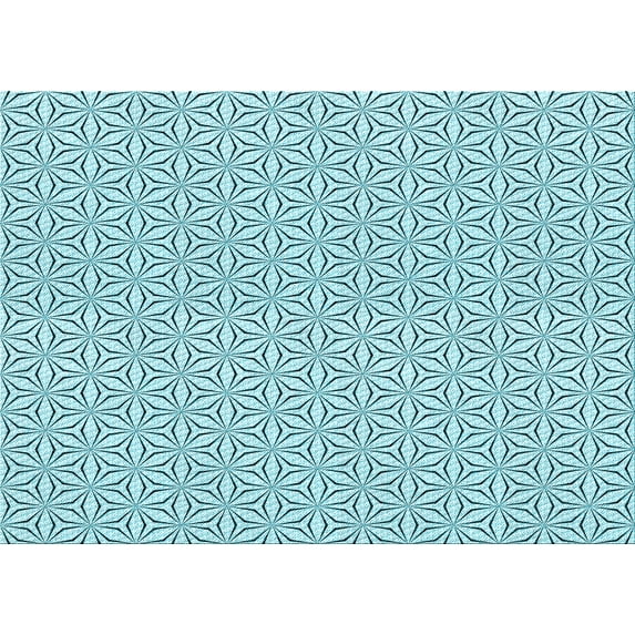 Ahgly Company Machine Washable Indoor Rectangle Transitional Deep-Sea Green Area Rugs, 2' x 4'