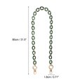 thumbnail image 2 of Unique Bargains 1 Pc Flexible Handbag Strap for Travelling Deep Green White Acrylic Metal, 2 of 5