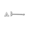 thumbnail image 2 of Anygolds 14K Real Solid Gold 0.042ctw Diamond Trinity Nose Bone Stud Piercing 20 Gauge - MNJ0362W White Gold, 2 of 5