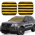 thumbnail image 2 of Picia Bee Stripe 2 Piece Car Windshield Sun Shade Foldable | Foldable Sun Shield for Front Window Blocks UV Rays and Keeps Your Vehicle Cool-Large, 2 of 7