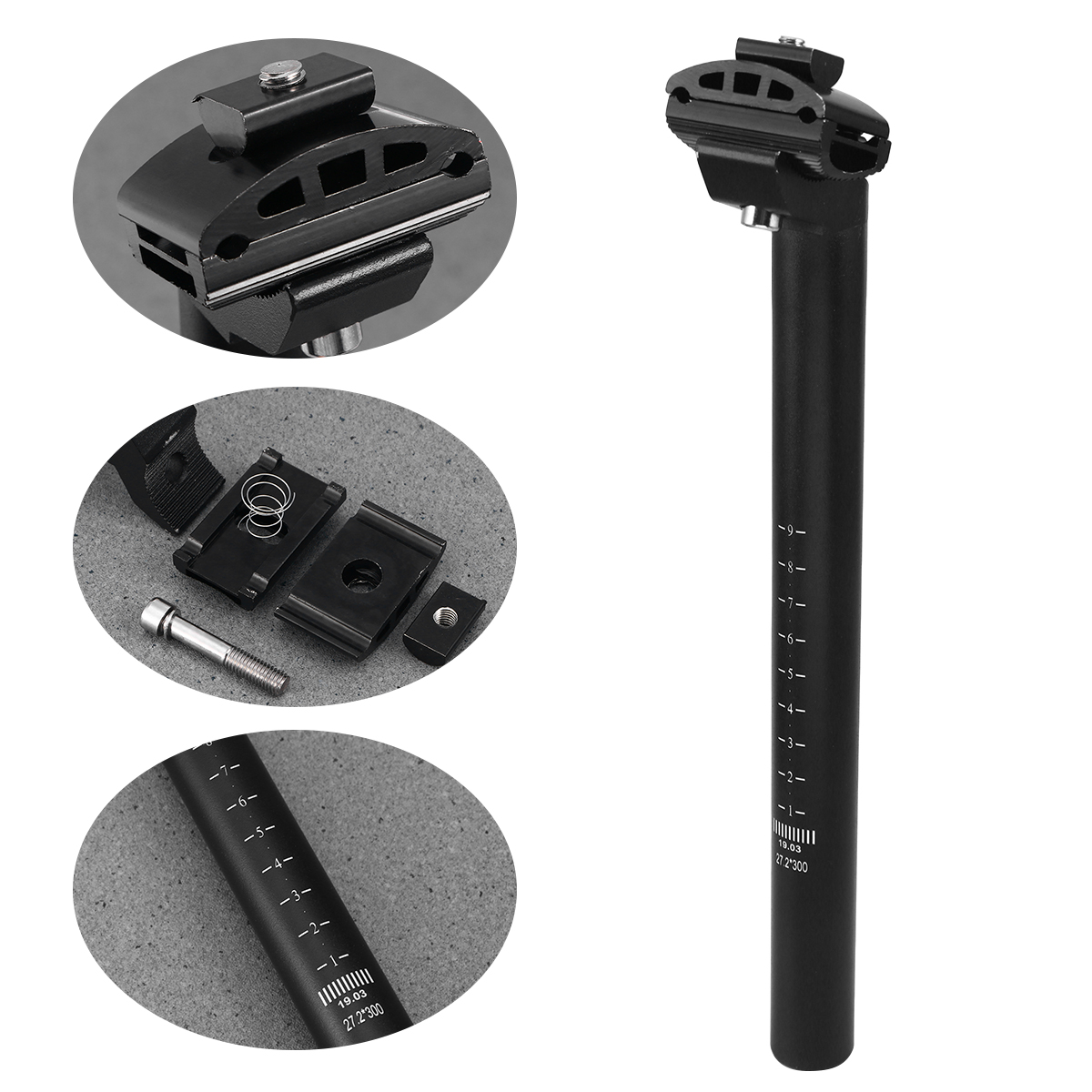 Seat Post Alluminium Alloy Bike Replacement Extra Long Seatpost Suitable for Most Bicycle