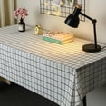 thumbnail image 3 of Mesa de mesa cubierta de mesa material impermeable a un prueba de aceite material de peva patrón de cuadros fácil de lápiar elegante para la la la lA la sala de estar en el HOGAR, 3 of 7