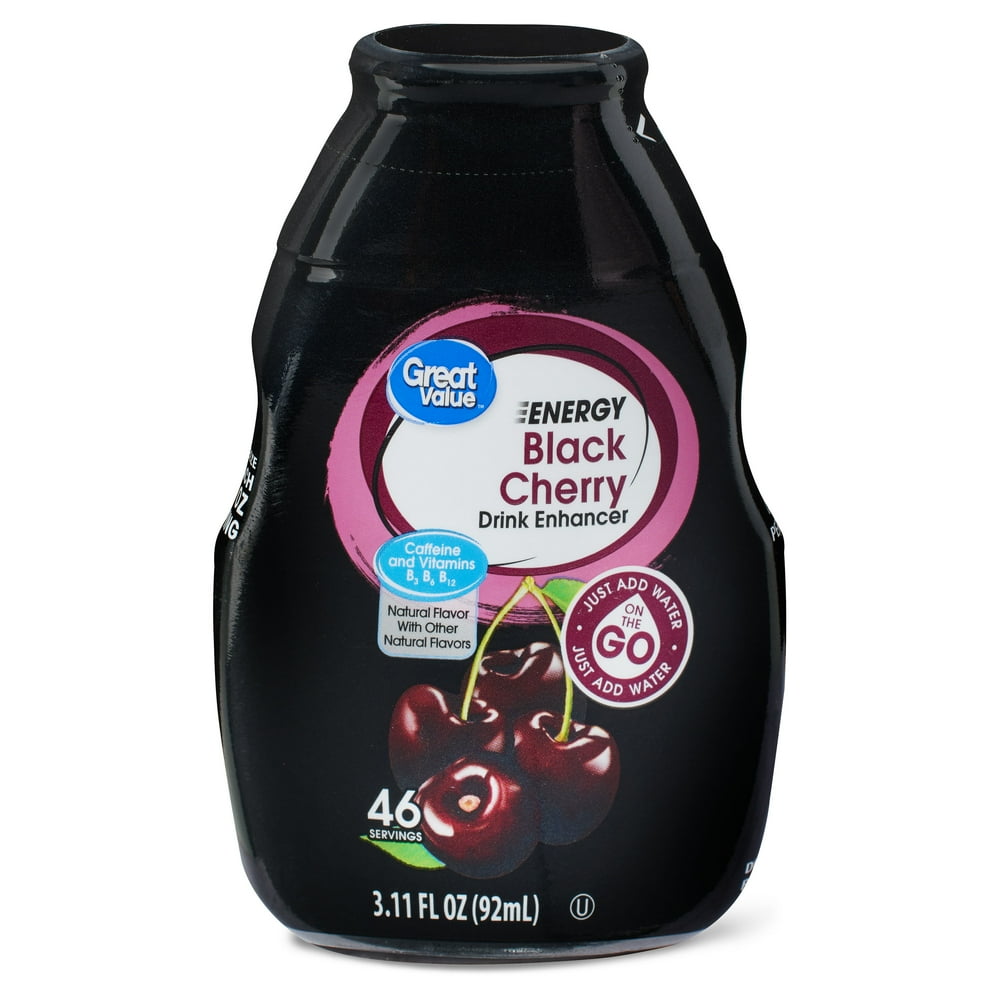 Great Value Energy Black Cherry Drink Enhancer, 3.11 fl oz Walmart