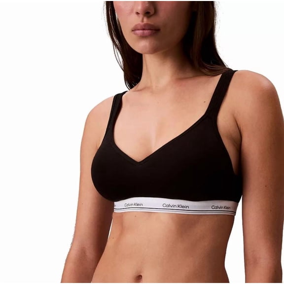 Calvin Klein Women's 2 Pack Wire Free Bralette, Black/White, X-Large